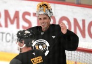 A ‘fortunate’ Marc-Andre Fleury packs the house for Penguins practice