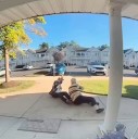 Shocking moment elderly woman, 76, blasts neighbor in the face with a FLARE in fight at retirement community