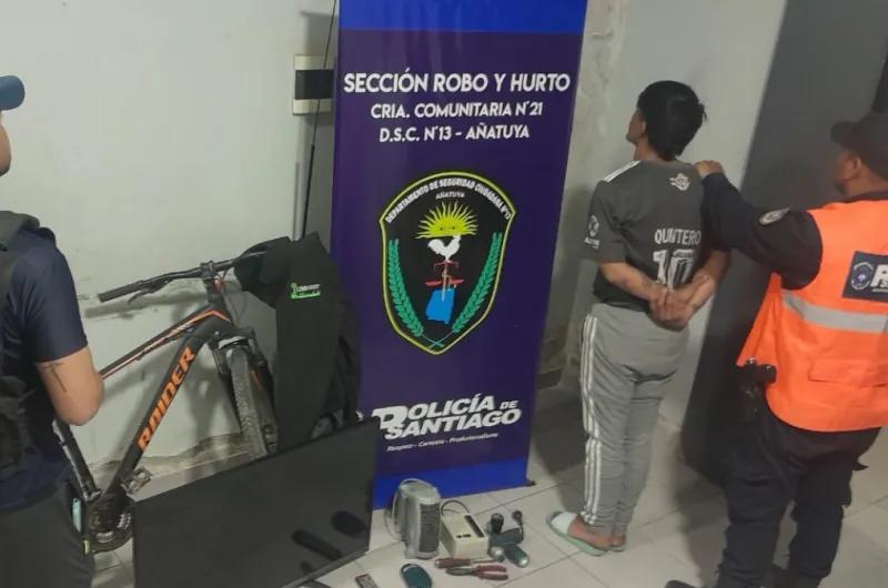 Bandera: la Policía recuperó elementos robados y detuvo al presunto ladrón