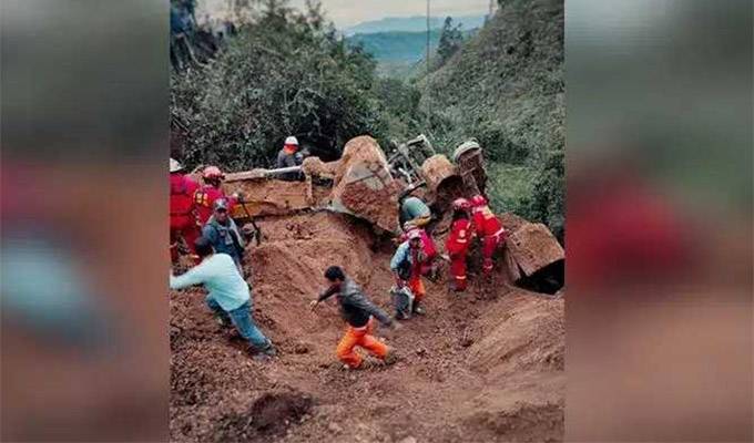 Al menos dos personas fallecidas y tres heridas deja derrumbe de un cerro en Amazonas