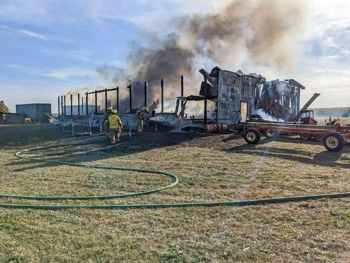 Fire destroys barn near Waterford | The Stratford Beacon Herald