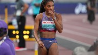Tara Davis-Woodhall, Valarie Allman add world track and field titles to Olympic golds