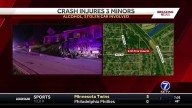 Stolen car crash leaves three minors injured