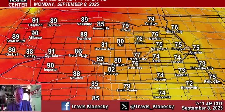 Summer temperatures return along with some small chances for showers and thunderstorms
