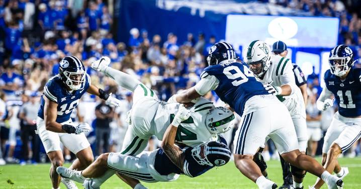 This defender memorialized his first sack as a Cougar in the most BYU way imaginable