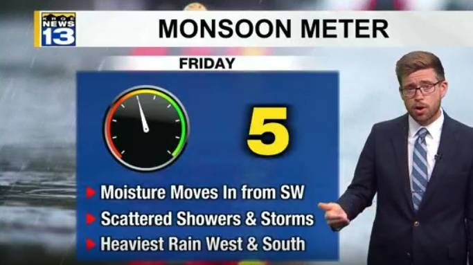 Scattered showers, storms before wet weekend