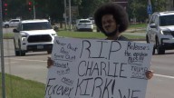 Protestor in Grand Forks equates Charlie Kirk’s voice to Martin Luther King Jr.’s