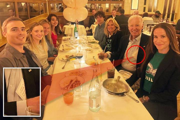 Biden all smiles at granddaughter's birthday dinner after sporting nasty head wound from cancer surgery