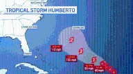 Tropics heat up as Humberto forms Wednesday