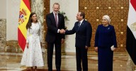 Los Reyes de España se reúnen con el presidente egipcio y la primera dama en Al