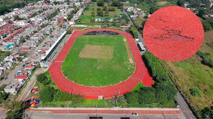 A dos meses de haber sido inaugurada, pista de atletismo en Córdoba presenta daños estructurales