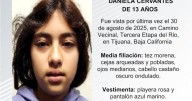 Se busca a Daniela Cervantes de 13 años