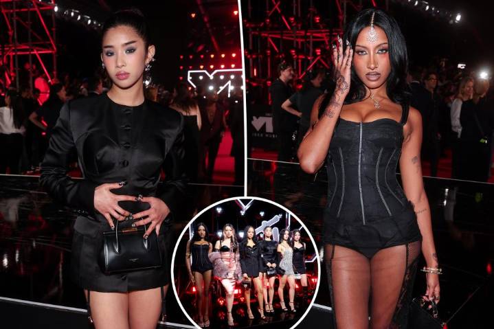 Katseye trades Gap for Dolce & Gabbana on VMAs 2025 red carpet
