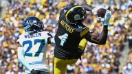 Watch Aaron Rodgers’ view on DK Metcalf’s 80