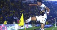 Jugador de Pumas patea el escudo del América y desata la furia de la afición