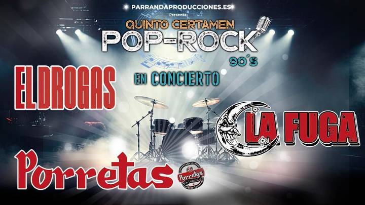 EL PERIÓDICO sortea 3 entradas dobles para el QUINTO CERTAMEN POP ROCK 90’S