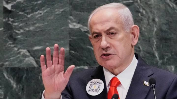 Netanyahu says UN speech broadcast on cell phones, loudspeakers in Gaza