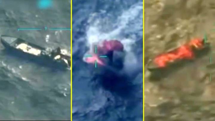 Video muestra ataque de EEUU a lancha de "narcoterroristas" que provenía de Venezuela y que dejó tres muertos