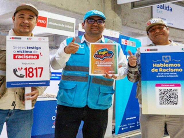 Ministerio de Cultura y ATU sensibilizan sobre la lucha contra el racismo en estaciones del Metropolitano