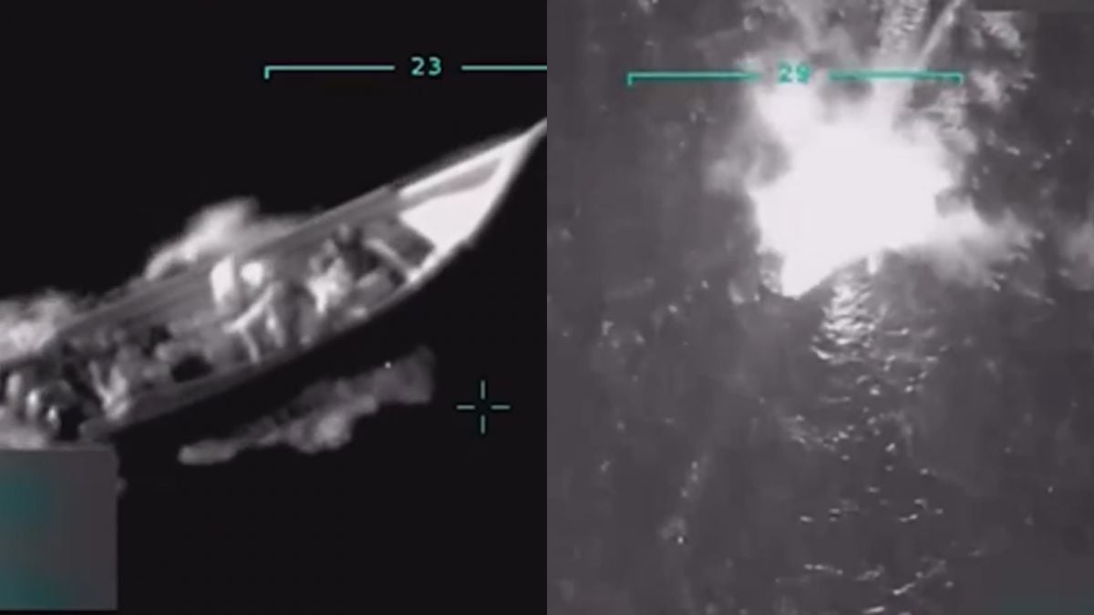 Casa Blanca revela video de ataque a lancha con 11 "terroristas" del Tren de Aragua