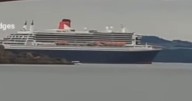 Edinburgh locals in awe as they spot huge cruise ship before it leaves the Forth