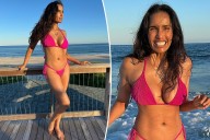 Padma Lakshmi, 55, celebrates her birthday in a hot pink bikini