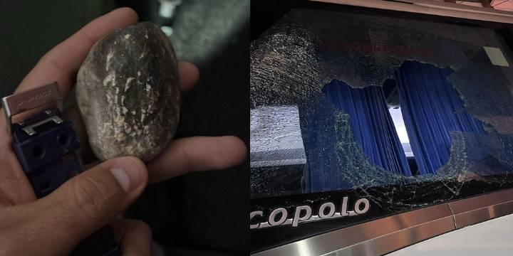En imágenes: así quedó el bus de Atlético Nacional tras ser atacado con piedras en Armenia