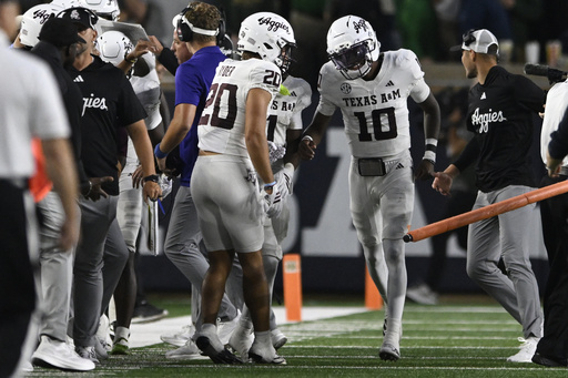 No. 16 Texas A&M beats No. 8 Notre Dame 41