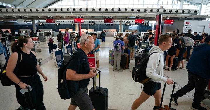 Canadian-resident return trips from U.S. in July was down 32.4 per cent