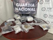 GUARDIA NACIONAL DETECTA ENVOLTORIOS CON POSIBLE MARIHUANA EN EL AEROPUERTO