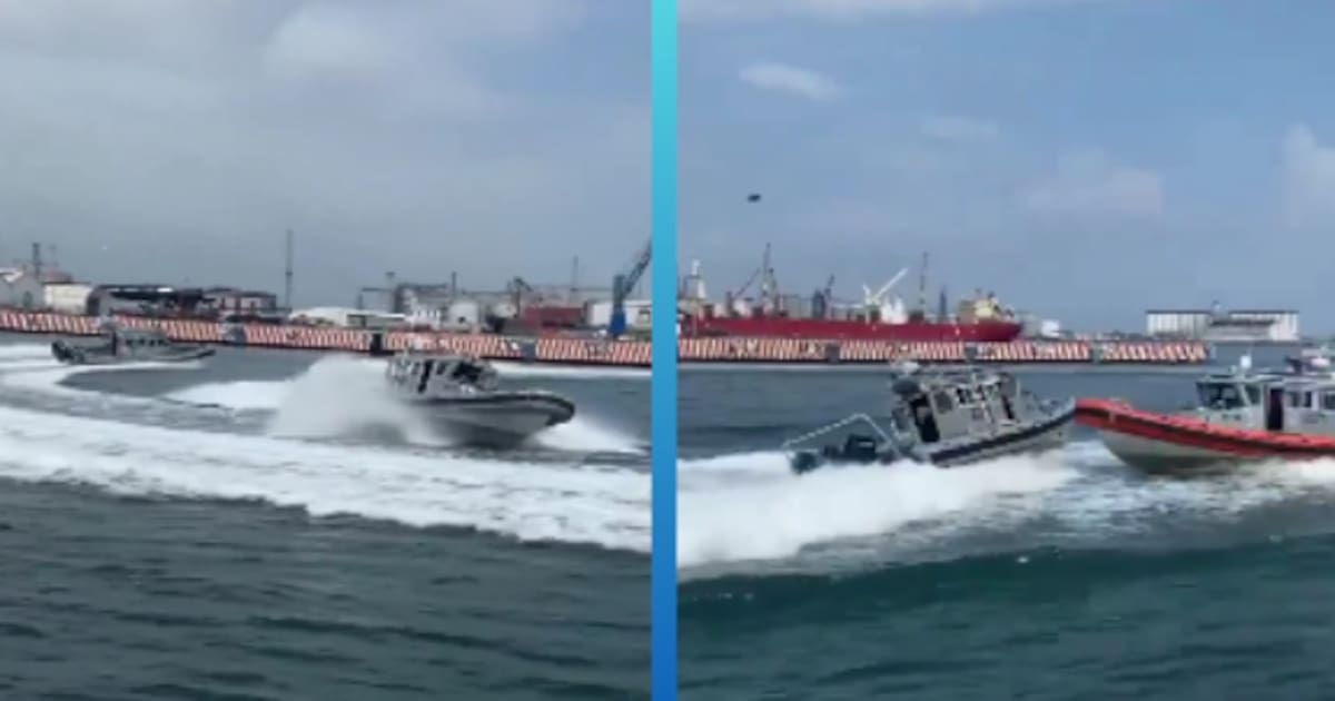 Choque entre embarcaciones en pleno ensayo naval deja dos lesionados en Veracruz