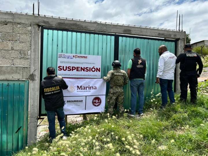 Ecatepec frena invasión en la Sierra de Guadalupe: suspenden 7 construcciones irregulares en área protegida