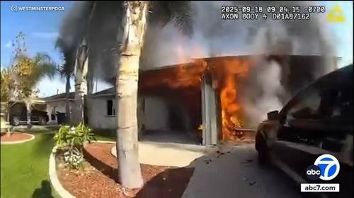 Police officers save Westminster resident from burning home in dramatic rescue caught on video