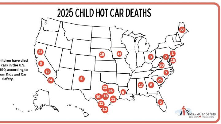 Hot car deaths of babies, children in US, Florida. See list, locations