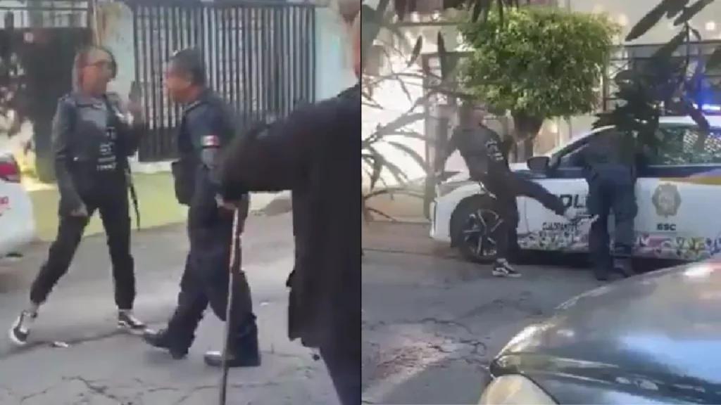 Cae acusada de patear a policía tras altercado con su ex en la Benito Juárez