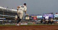 Judge throws gingerly in first outfield appearance since July, but insists arm is 100 per cent