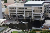 Socavón gigante frente a hospital en Bangkok obliga a evacuar pacientes y suspender servicios