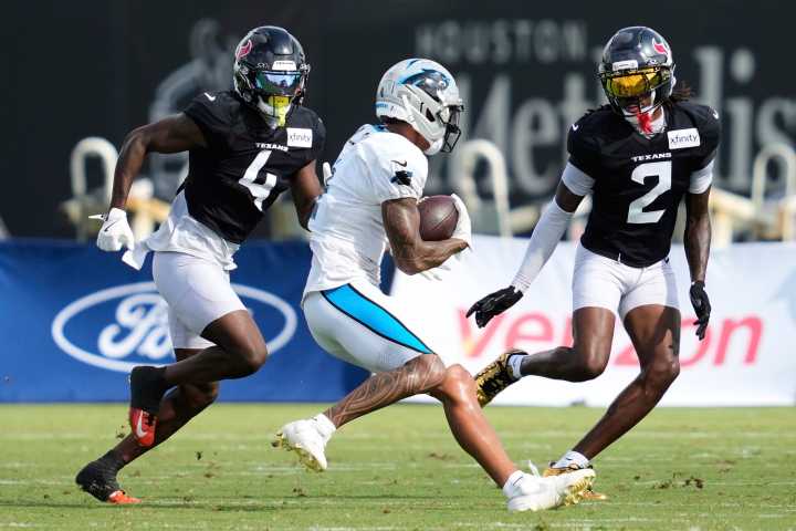 Panthers encouraged by rookie WR Tetairoa McMillan's performance in season opener