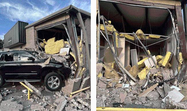 Driver arrested after vehicle slams into Mount Pleasant health building