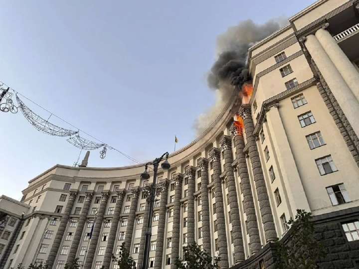 Ataque con drones en Kiev alcanzó por primera vez la sede del Gobierno ucraniano
