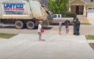Kids Approach Garbage Collector, Mom Captures What Happens Next on Camera