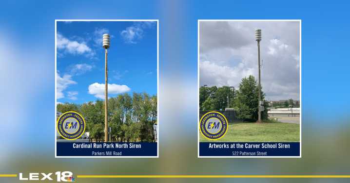 2 new outdoor warning sirens added in Lexington