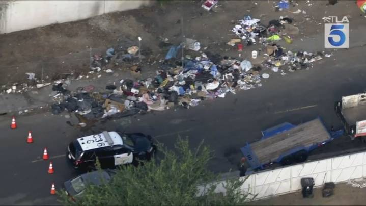 WATCH: Task force clears South Los Angeles encampment