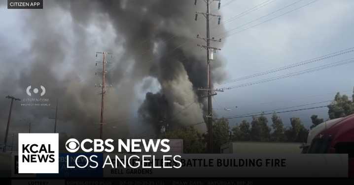 Firefighter injured battled blaze at commercial building in Bell Gardens