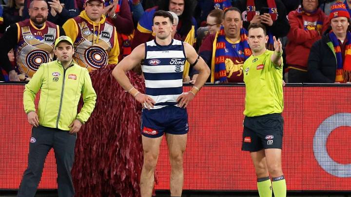 AFL umpire Brent Wallace, who paid controversial Cam Rayner free kick, dropped for semi
