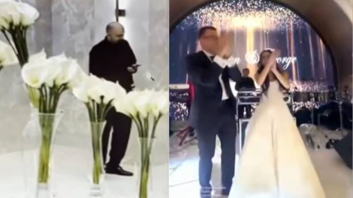 Video | Captan a impostor robando la caja de una lluvia de sobres en una boda: “Se llevaron recuerdos irreemplazables”