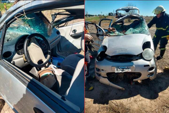 Vuelco en Aldea María Luisa: un niño de tres años resultó gravemente herido