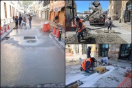 Realizan trabajos de infraestructura vial en el Centro Histórico de Pachuca