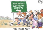 Bagley Cartoon: The Trek West