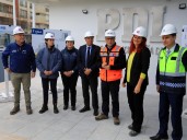 Diputado Barrios destaca inversión del Gobierno para "combatir la delincuencia" tras visitar obras de nuevo cuartel de la PDI en Viña
